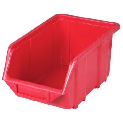 Cutie de plastic Ecobox medium 12,5 x 15,5 x 24 cm, rosie
