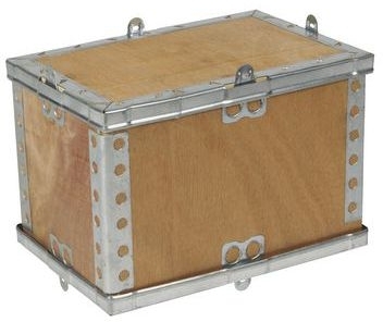 Cutie de transport din lemn cu capac, 20 x 20 x 30 cm