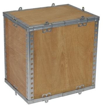 Cutie de transport din lemn cu capac, 40 x 30 x 40 cm