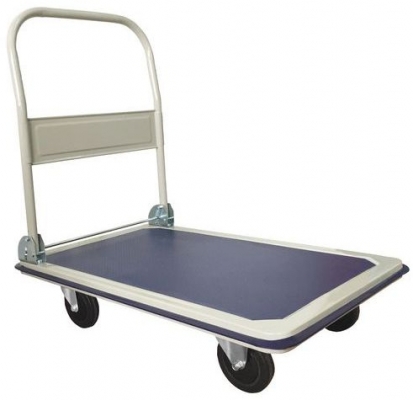 Carucior cu platforma, cu maner rabatabil Manutan, pana la 300 kg