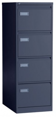 Clasificator metalic cu un singur rand A4 Manutan Kuch, 4 sertare, antracit