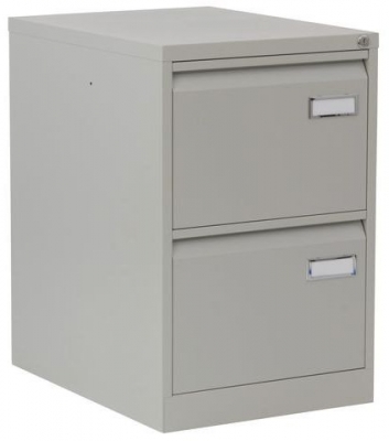 Clasificator metalic cu un singur rand A4 Manutan Pally, 2 sertare, gri