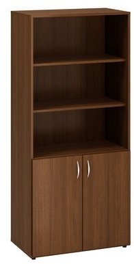 Dulap inalt Alfa 500, 178 x 80 x 47 cm, cu nisa si usi, model nuc