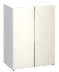 Dulap cu inaltime medie Alfa 500, 106,3 x 80 x 47 cm, cu usi, model alb