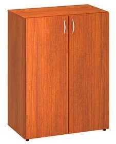 Dulap cu inaltime medie Alfa 500, 106,3 x 80 x 47 cm, cu usi, model cires