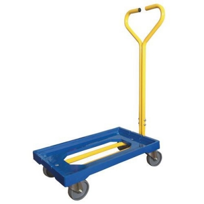 Platforma de transport din plastic cu maner pentru navete Manutan, pana la 250 kg