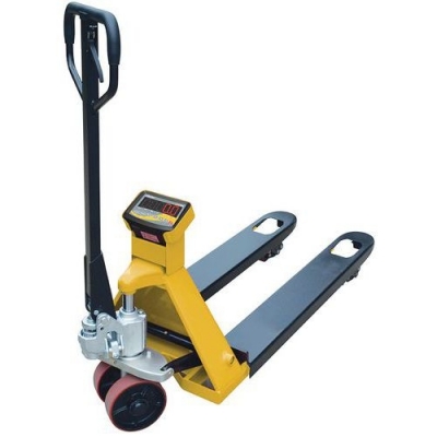 Transpalet cu cantar Manutan ZF20N, pana la 2000 kg, roti directie din poliuretan