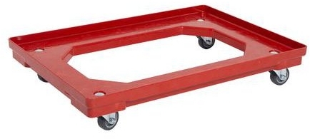 Platforma de transport din plastic, pana la 120 kg, rosie