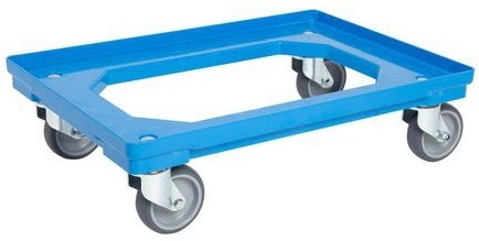 Platforma de transport din plastic, pana la 300 kg, albastra