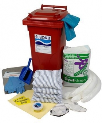 Set de interventie urgenta, universal, capacitate de absorbtie 93 l