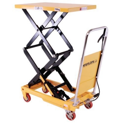 Masa hidraulica mobila cu ridicare, pana la 150 kg, blat 74 x 45 cm, foarfeca dubla