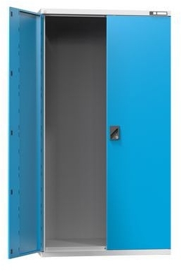 Dulap metalic de atelier 195 x 104,4 x 62,5 cm, gri/albastru