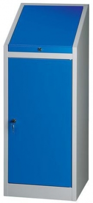 Dulap de atelier pentru scule, 3 polite, 130 x 50 x 50 cm, gri/albastru