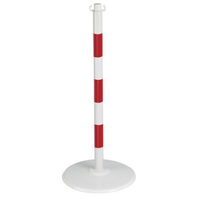 Stalpi metalici de ingradire Wing, inaltime 80 cm, 2 buc, alb/rosu