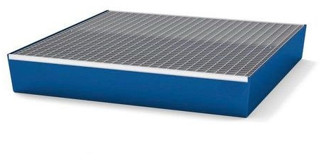 Cuva de captare din otel cu grilaj, pentru 4 butoaie, vopsita