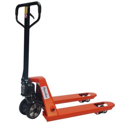 Transpalet Manutan cu furca scurta, pana la 2000 kg, roti directie din cauciuc