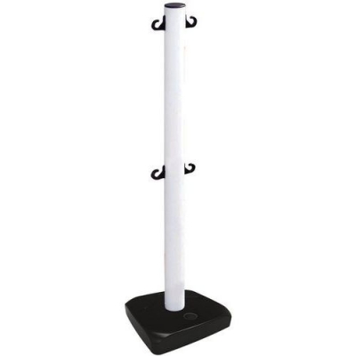 Stalp de ingradire din plastic Manutan, inaltime 90 cm, alb
