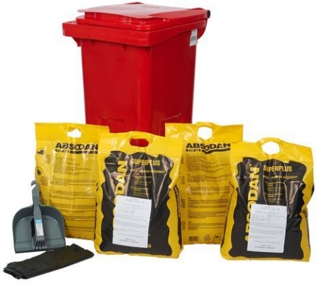 Set mobil de interventie urgenta Absodan, universal, capacitate de absorbtie 42 l