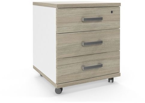 Container mobil Viva, 58 x 49 x 48 cm, stejar oyster/alb