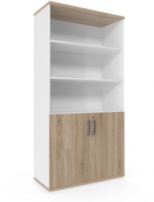 Dulap inalt Viva, 179 x 90 x 42 cm, cu nisa si usi, stejar sonoma/alb