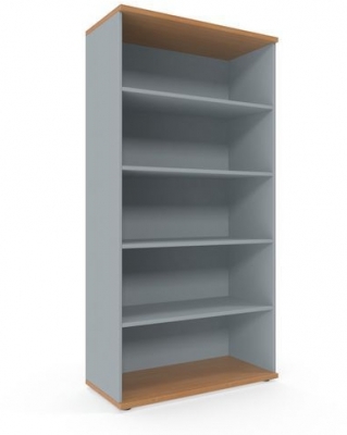 Dulap inalt Viva, 179 x 90 x 42 cm, deschis, fag/gri