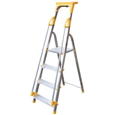Scara din aluminiu Grip cu platforma, 4 trepte
