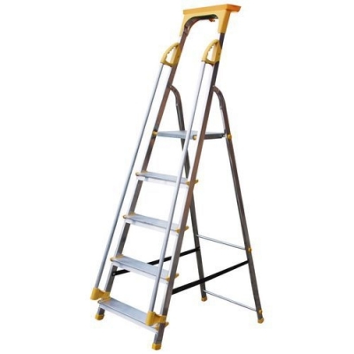 Scara din aluminiu Grip cu platforma, 5 trepte
