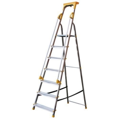 Scara din aluminiu Grip cu platforma, 7 trepte