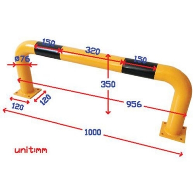 Bariera metalica Manutan, joasa, lungime 100 cm