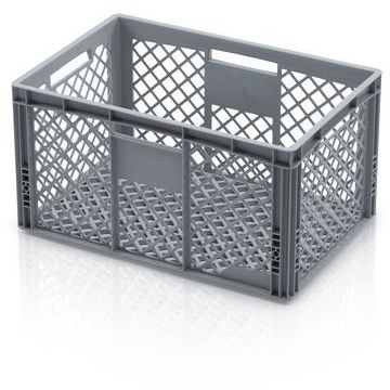 Naveta Euro din plastic PP, cu perforatii, 60 x 40 x 32 cm