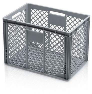 Naveta Euro din plastic PP, cu perforatii, 60 x 40 x 42 cm