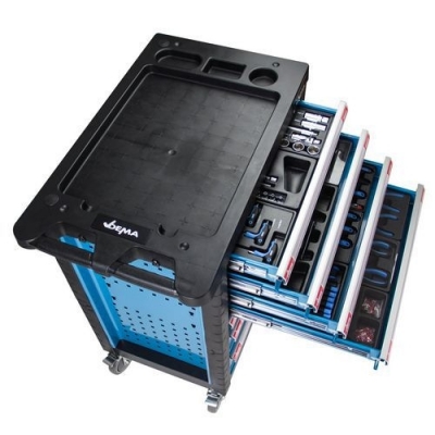 Carucior de montare cu scule, 262 buc., 98 x 78 x 46 cm