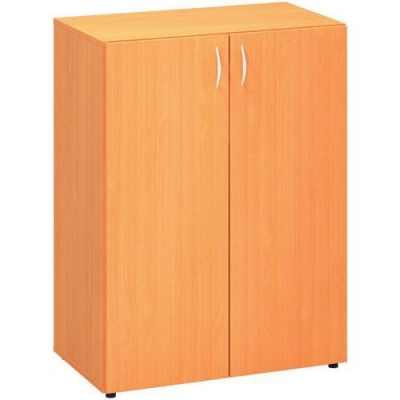 Dulap cu inaltime medie Alfa 500, 106,3 x 80 x 47 cm, cu usi, model fag Bavaria