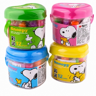 Plastilina modelaj M&G, galetusa, 12 culori, diverse modele