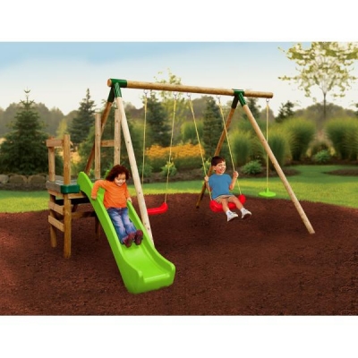 Set Hamburg Cu leagane si tobogan Little Tikes