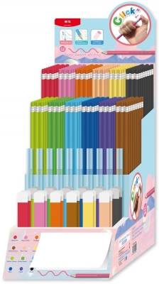 Display creioane colorate mecanice din plastic M&G, 288 bucati de creioane colorate