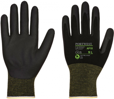 Manusa NOR15 Portwest din spuma de nitril Bamboo Eco, negru