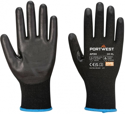 Manusi LR12 Touchscreen PU Portwest, negru, marimea XL