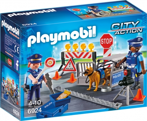 Blocaj rutier al PolitieiPolice Playmobil