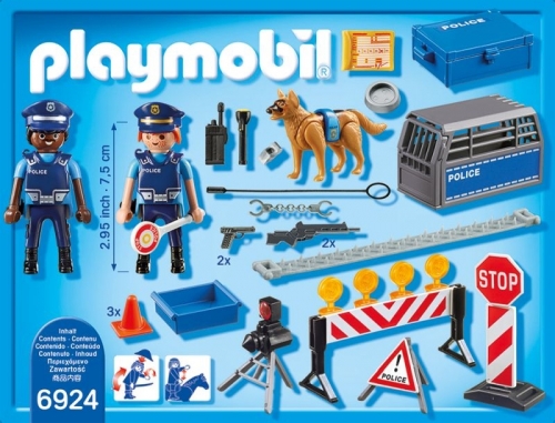 Blocaj rutier al PolitieiPolice Playmobil