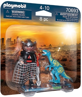 Figurine dinozaur si cercetator Playmobil