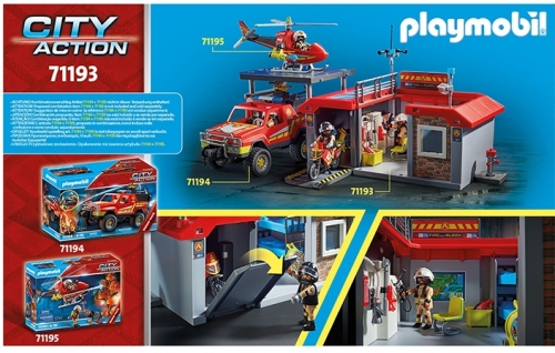 Playmobil - Set Mobil Statie De Pompieri Si Figurine