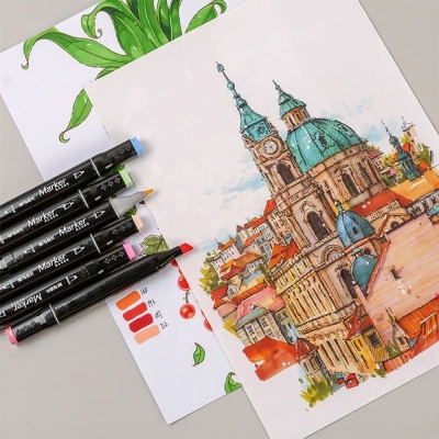 Art marker M&G cu 2 capete, 60 buc/display