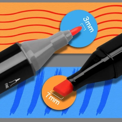 Art marker M&G cu 2 capete, 60 buc/display