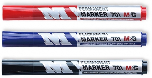 Marker permanent 701, 3 mm, negru, M&G