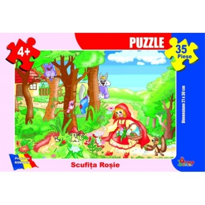 Puzzle 35 de piese - Scufita Rosie