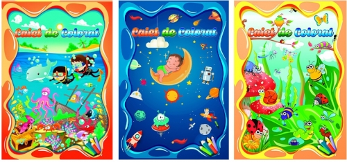 Caiete de colorat A4 - set 3 caiete