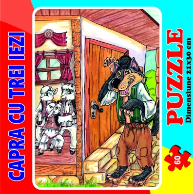 Puzzle 60 de piese - Capra cu trei iezi