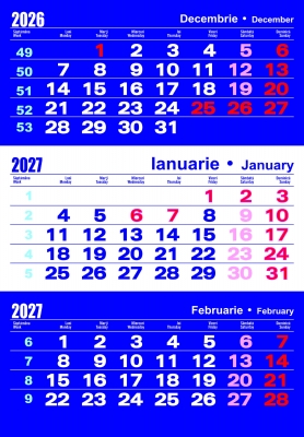 Calendar perete, A3, OFFICE, 2027