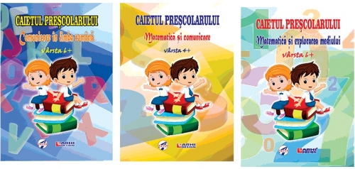 Caietele prescolarului - Comunicare in limba romana, matematica si explorarea mediului - set 3 caiete